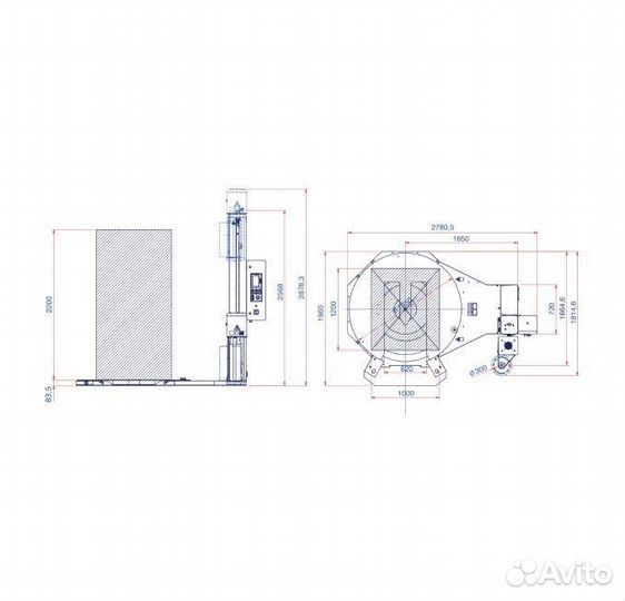 Паллетоупаковщик rotoplat TP3 полуавтомат