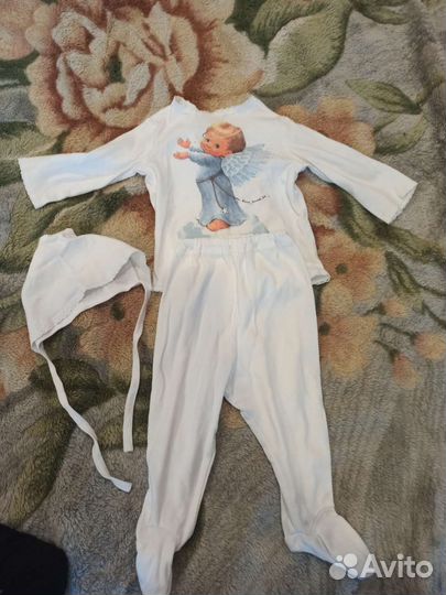 Крестильный набор на ребенка от 6 м с полотенцем