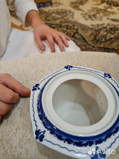 Сахарница гжель 