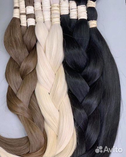 Натуральные волосы для наращивания, срезы