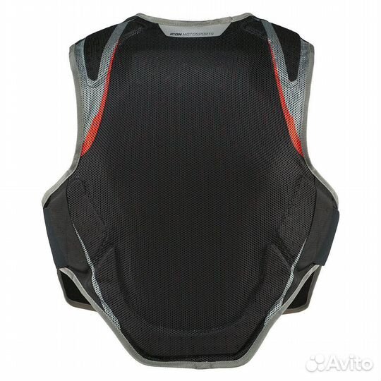 Icon Field Armor Softcore D3O Megabolt мотожилет черный с красными вставками (размер: 3xl-4xl)