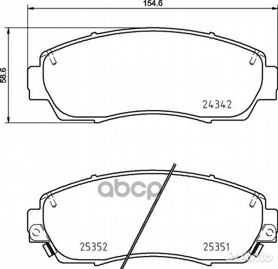 Комплект тормозных колодок NP8011 nisshinbo