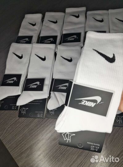 Носки nike высокие белые