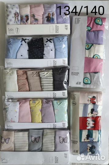 Трусы боксеры для девочек h&m 92,98,110,122,134