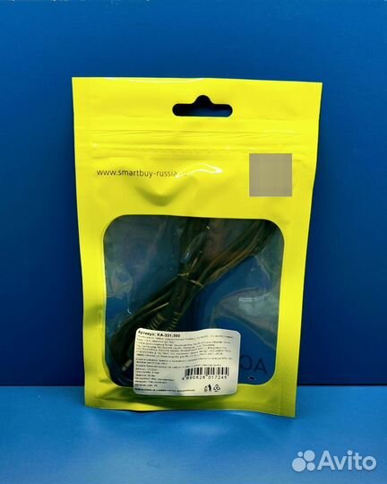 Кабель: AUX jack 3.5 (штекер) - jack 3.5 (штекер)