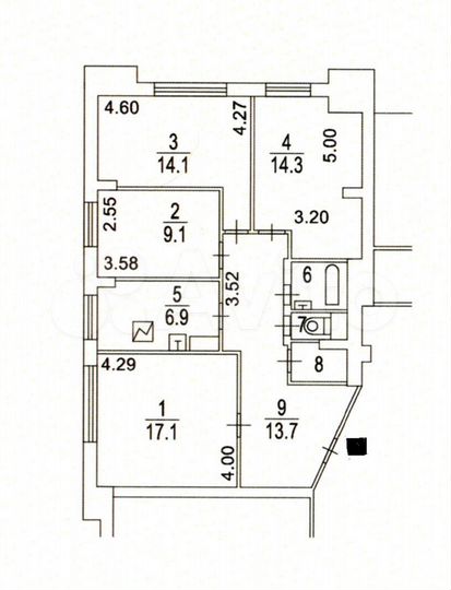 4-к. квартира, 81 м², 1/25 эт.