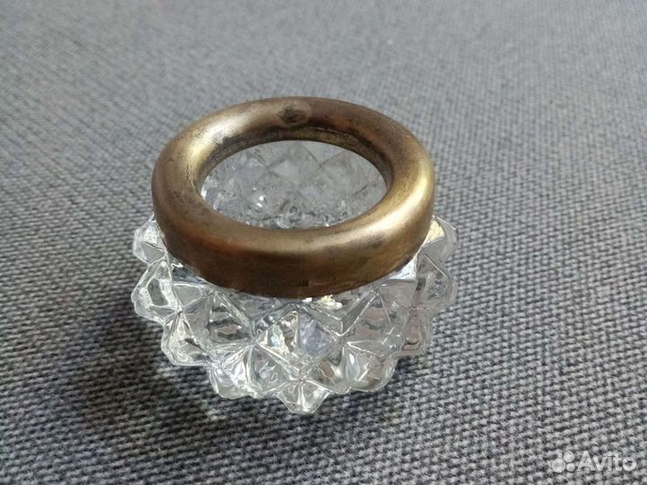 Солонка хрусталь серебро