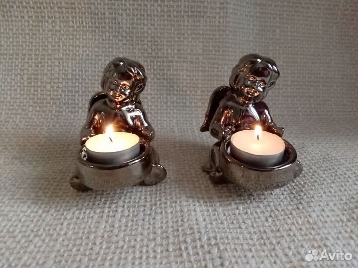 Статуэтка Подсвечник ангел керамика