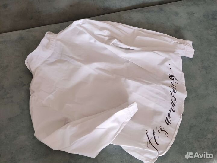 Блузка белая для девочек 140 рост