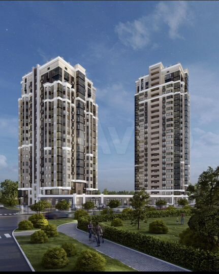 2-к. квартира, 65,5 м², 6/25 эт.