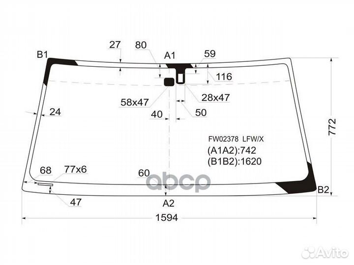 Стекло лобовое + дд toyota land cruiser J100/LE