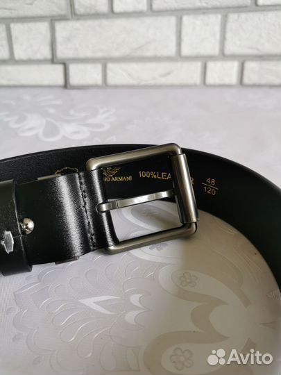 Мужской кожаный ремень Armani