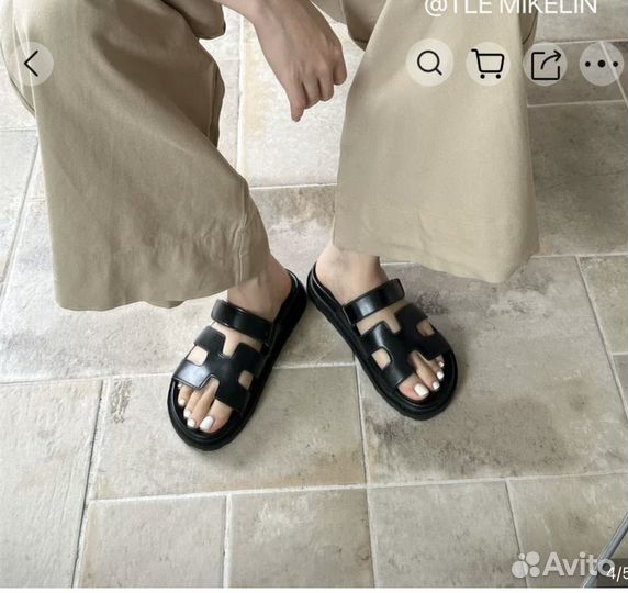 Шлепанцы хирмес