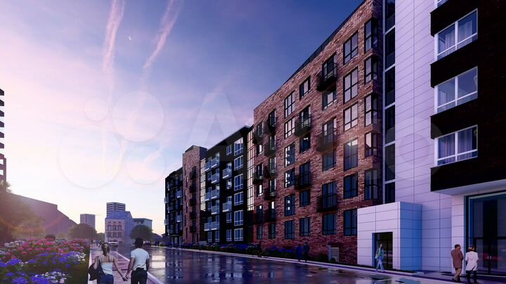 2-к. квартира, 43,4 м², 2/6 эт.