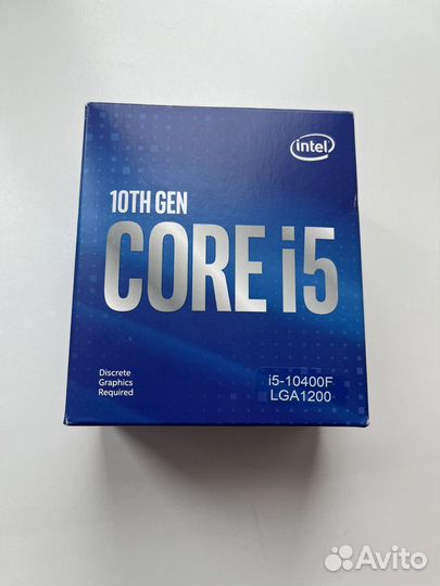 Intel Процессор Core i5-10400F BOX (с кулером)