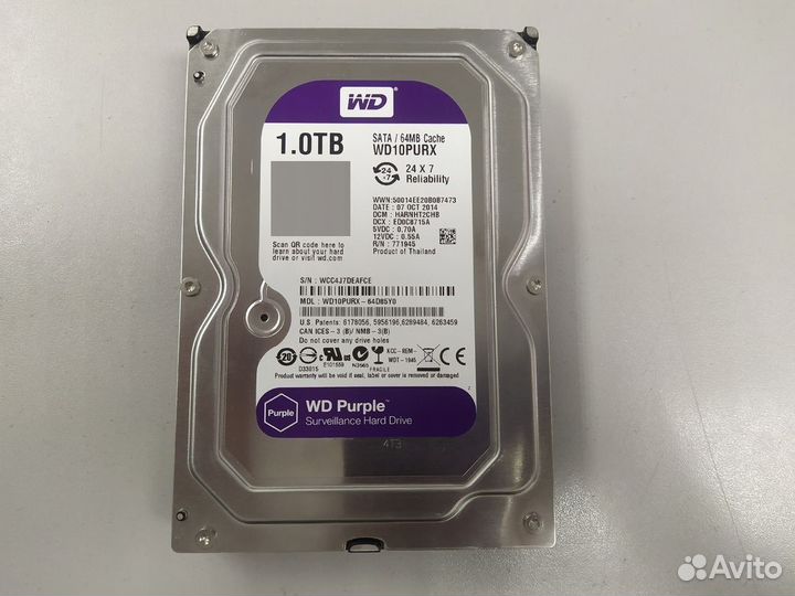 Жесткий диск (HDD) WD Purple 1Tb 3.5
