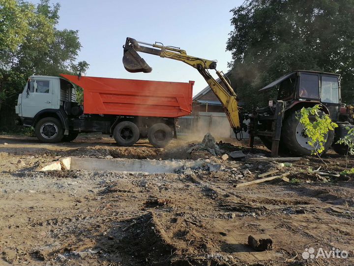 Щебень,песок.Вывоз мусора