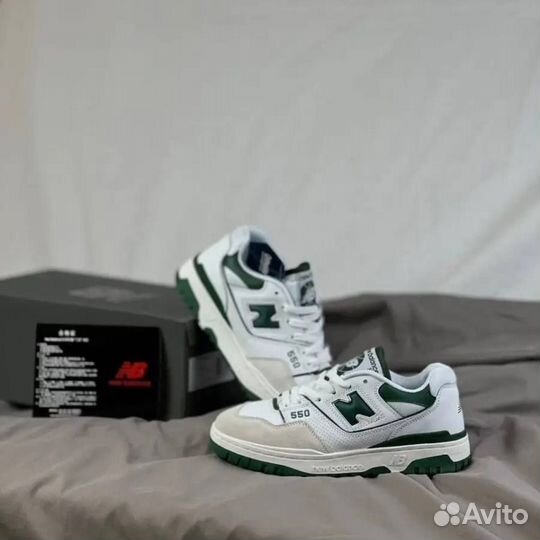 Кроссовки New Balance 550 White Taem Forest Green