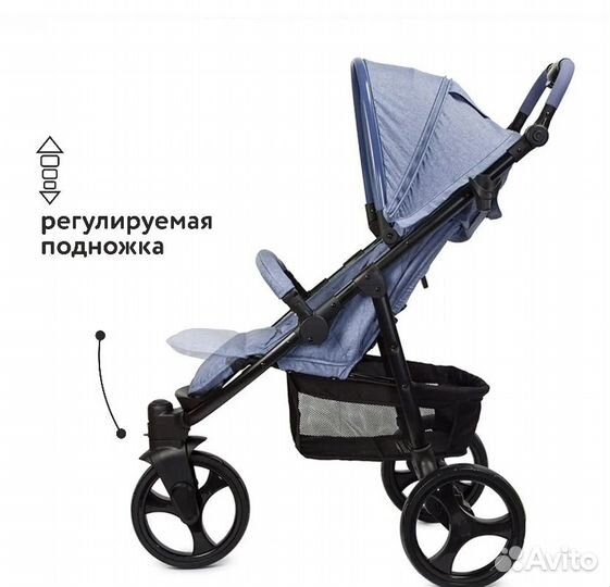 Прогулочная коляска Babyton Trio denim