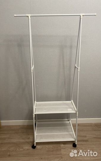 Вешалка напольная гардероб с полками