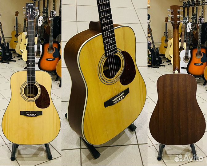 Гитара акустическая новая cort earth70-OP массив