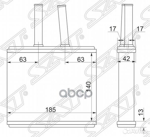 Радиатор отопителя салона mazda demio DW# 96-02
