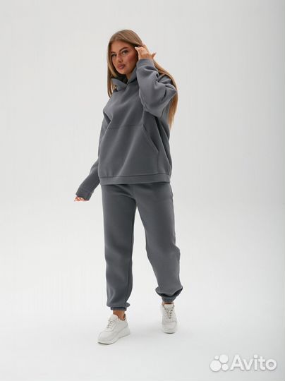 Спортивный костюм женский теплый оверсайз