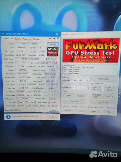 Видеокарта RX580 4GB