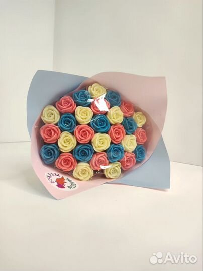 Букет - 29 Роз из Белого Шоколада