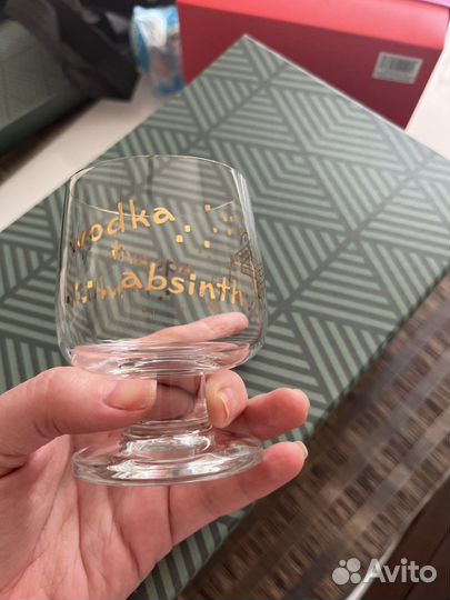 Штоф и 6 фужеров богемское стекло