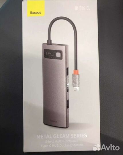 Baseus 8 в 1 USB-C type-C Hub концентратор адаптер