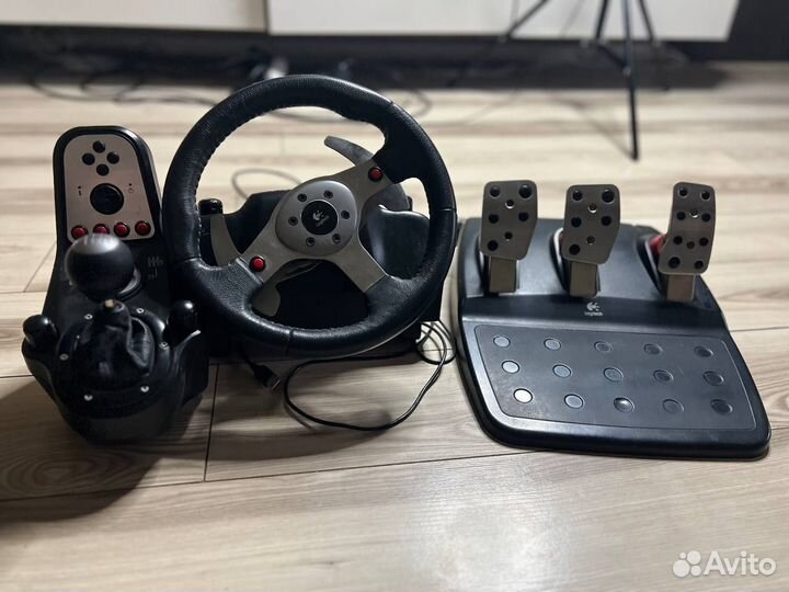 Руль logitech g25 +педали + кпп