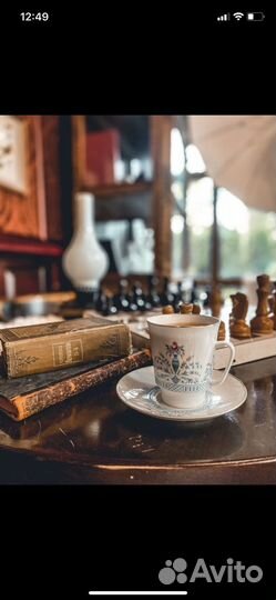 Кофейная пара лфз костяной фарфор, блюдца