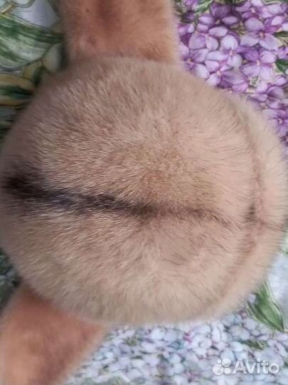 Шапка ушанка норковая женская размер 56-57