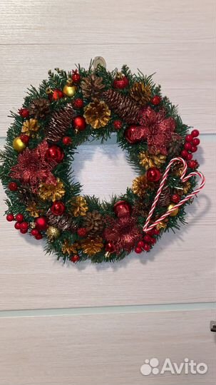 Новогодние украшения, новогодний венок