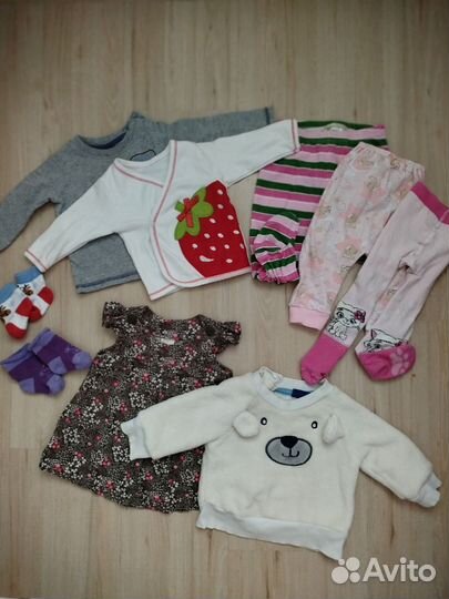 Вещи пакетом на девочку 62-68