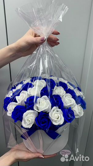 Букет из 55 мыльных роз