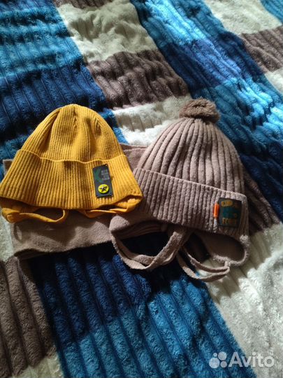 Комплект шапка и шарф для мальчика зима