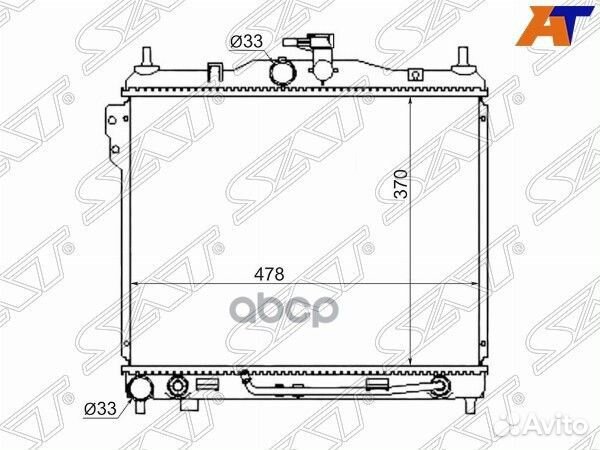 Радиатор Hyundai Getz 02-11 SG-HY0008 Sat