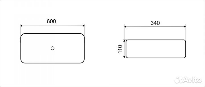 Раковина для ванной CeramaLux W1531