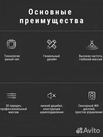 Перкуссионный массажер пистолет для тела AZU