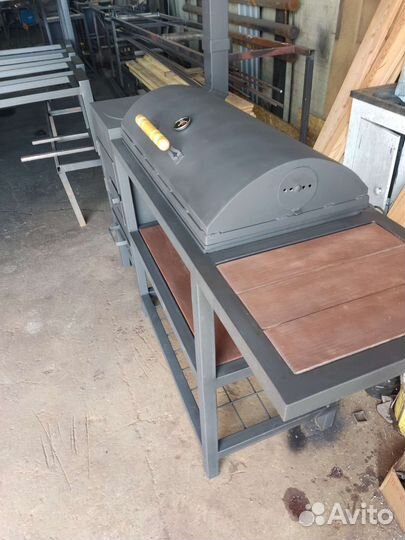 Мангал с печью под казан