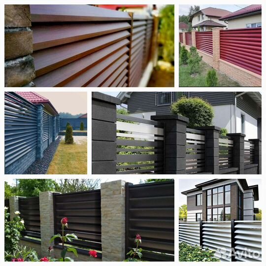 Современные металлические заборы Жалюзи