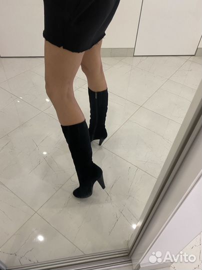 Сапоги замшевые зимние женские 38.5 39