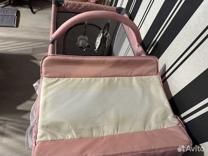 Манеж-кровать Lionelo Flower, flamingo