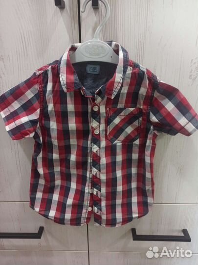Рубашка с коротким рукавом 104-110 см 4-5 лет