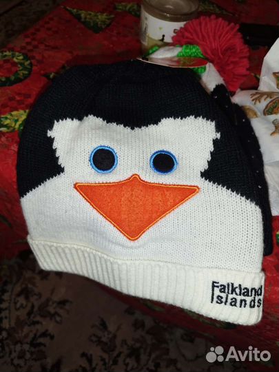 Шапочка ковальскийпингвины Мадагаскар;С наушниками