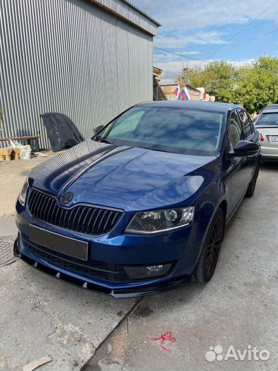 Сплиттер переднего бампера skoda octavia A7