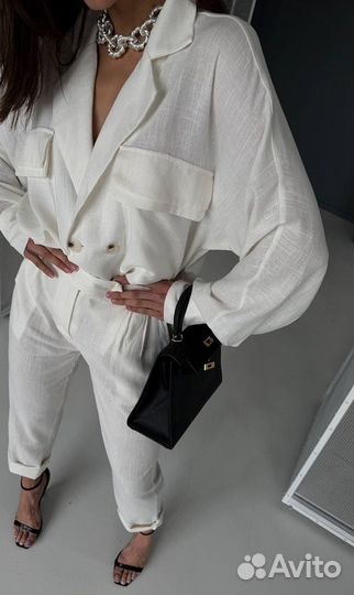 Костюм женский летний льняной новый max mara