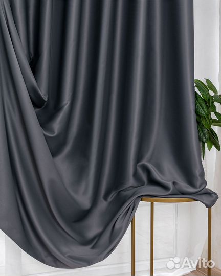 Шторы блэкаут Амадео серый новые пошив